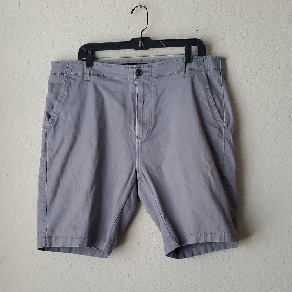 Iron Flex Men's Casual Chino Shorts Gray Size 38 - Stretch Performance Summer